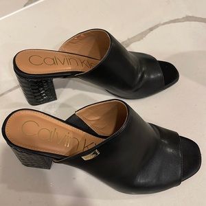Calvin Klein leather black Sandals